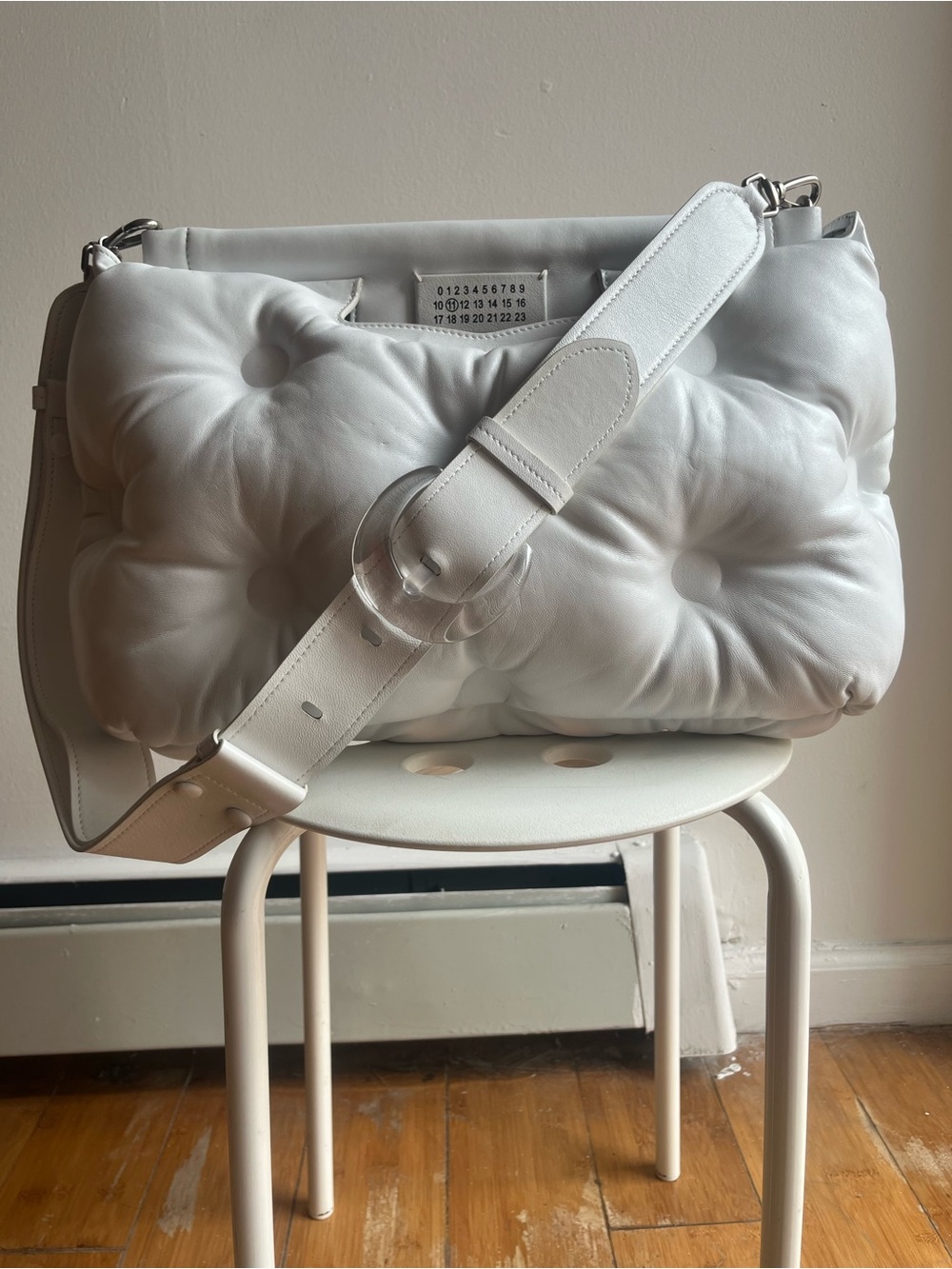 Maison Margiela White Glam Slam Padded Shoulder Bag by